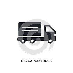 big cargo truck isolated icon. simple element illustration from ultimate glyphicons concept icons. big cargo truck editable logo