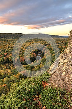 Scenic Vista of Big Carp River, Porcupine Mountains Michigan, US