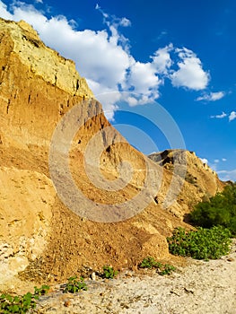 Big cave canyon in the Kherson region