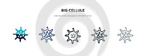 Big cellule icon in different style vector illustration. two colored and black big cellule vector icons designed in filled,