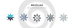 Big cellule icon in different style vector illustration. two colored and black big cellule vector icons designed in filled, photo