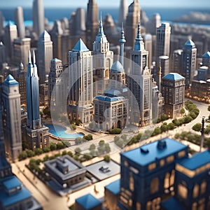 big city, AI-Generatet