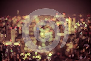 Big city lights bokeh background