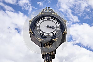 Big clock in the city centre of Stourbridge, United Kingdom. photo