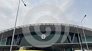 Big clock on the top of Bang Sue Grand Station, Bangkok, Thailand