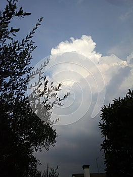Big cloud in a clean sky