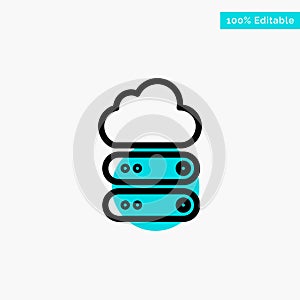 Big, Cloud, Data, Storage turquoise highlight circle point Vector icon