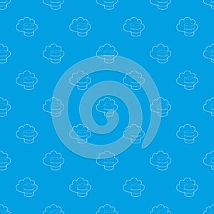 Big cloud database pattern vector seamless blue