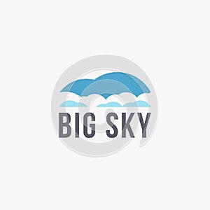 Big cloud logo icon vector template