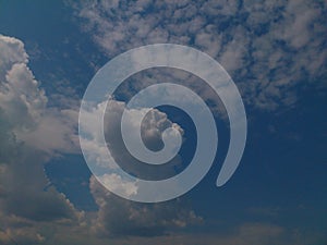 Big cloud and small in the sky