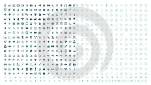 Big collection of 600 thin line icon. Web icons