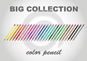 Big collection color pencil photo