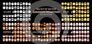 Big collection colorful metallic gradients.