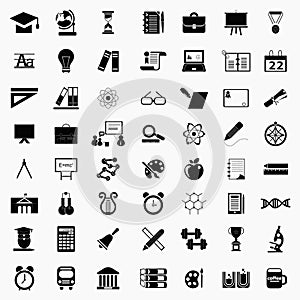 Big collection of educational and school icons