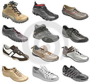 Big collection of sport shoes