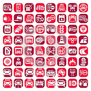 Big color auto icons set