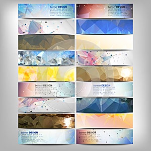 Big colored abstract banners set. Conceptual