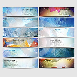 Big colored abstract banners set. Conceptual