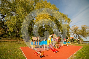 A big colorful children playground equipment