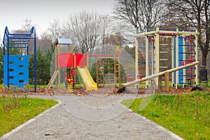 Big colorful children playground equipment