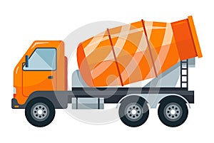 big concrete mixer truck. special construction vehicles.