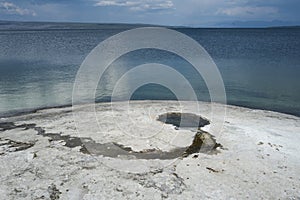 Big cone geyser in Yellowstone National Park