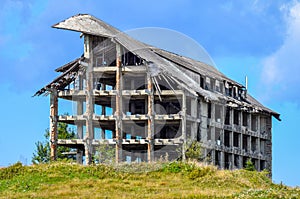 Big construction ruins - abandoned hotel construction