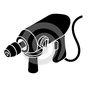 Big corded drill icon, simple style