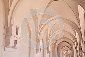 Big corridor inside Sultan's Palace in Oman