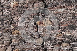 Big crack in old wall