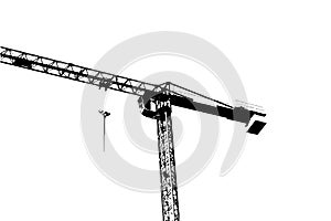 Big crane on white