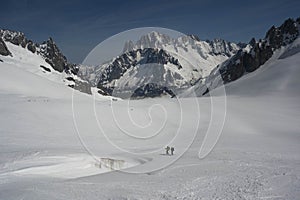 Big crevasse in the vallee blanche