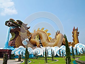 Big Crouching Dragon at Suphan Buri , Thailand