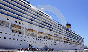 Big cruise ship in malta port photo