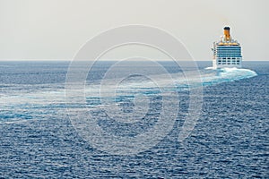 Big cruise ship in the sea photo