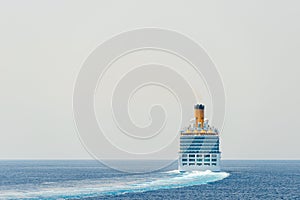 Big cruise ship in the sea photo