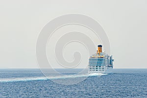 Big cruise ship in the sea photo