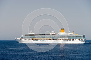 Big cruise ship in the sea photo