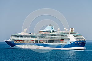 Big cruise ship in the sea photo