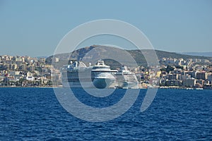 Big cruiseships docked in Kusadasi, Turkey Ephesus