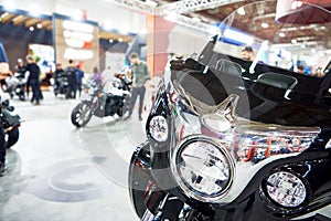 Big cruising motorcycle on display