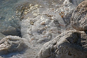 The big crystal of salt of Dead Sea