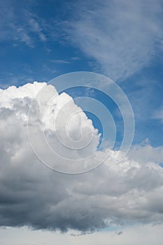 big cumulo nimbus cloud in the blue sky background