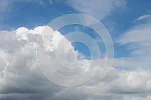 big cumulo nimbus cloud in the blue sky background