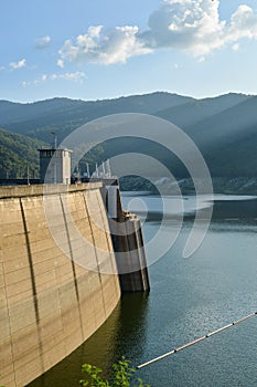 Big Dam with the mountain surrounded