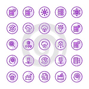 Big Data - 25 icons image.