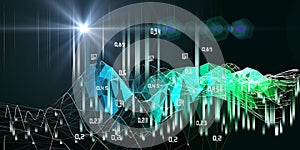 Big data. Abstract analyze algorithm  artificial intelligence data. Technology concept with color grid and  blurred lines.