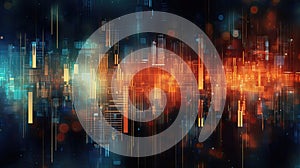 Big data abstract background. Technology network concept. Generative AI