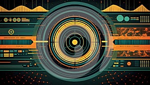 Big data abstract visualization background