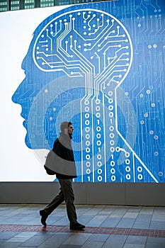 Big data and AI machine learning concept photo
